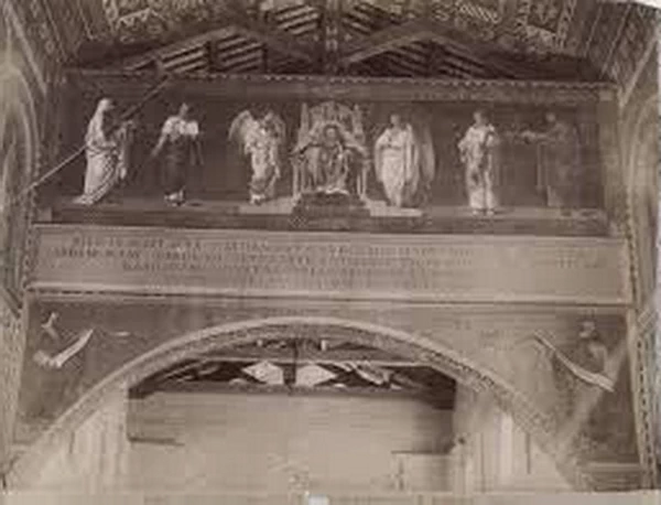 Madonna con Bambino in trono, angeli e santi 1